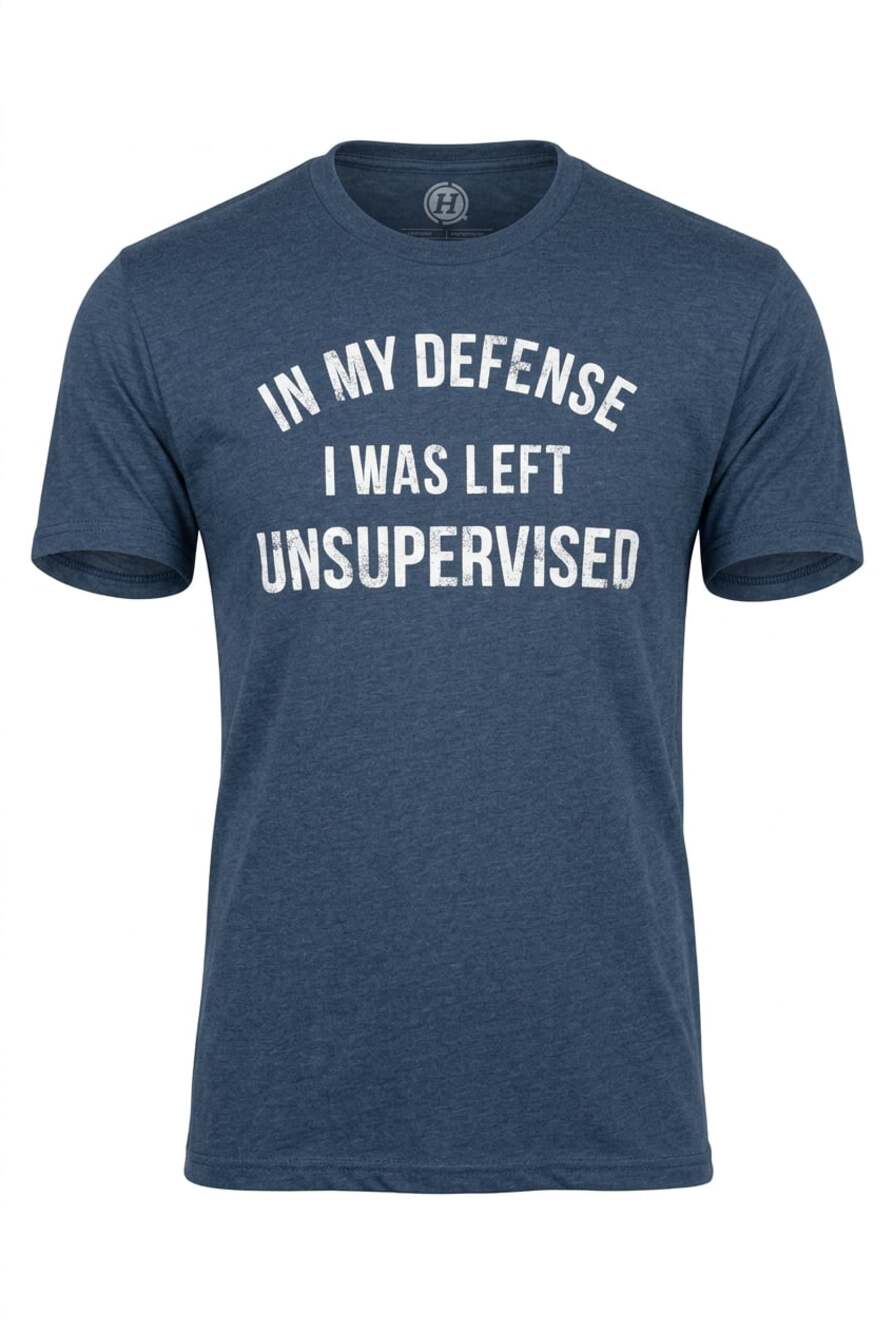 Instant Message In My Defense I Was Left Unsupervised Men's Short Sleeve Graphic